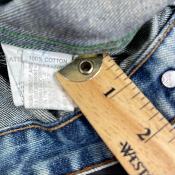 Zara Trafaluc Distressed Jean Jacket Sz S Crop - Picture 7 of 8